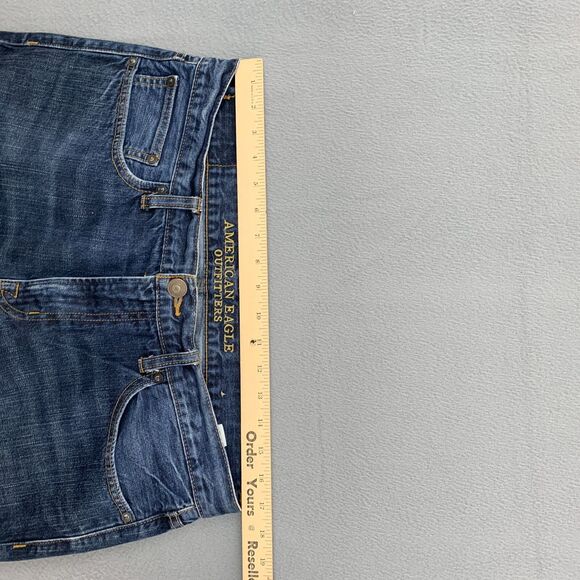 American Eagle Jeans Mens Size 30x28.5 (actual) Distressed Cotton Straight Fit - Picture 8 of 16
